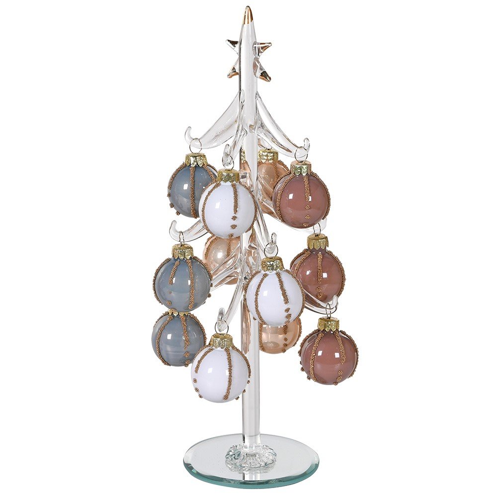 Coloured Glass Baubles for Christmas Tree - LUXONAS