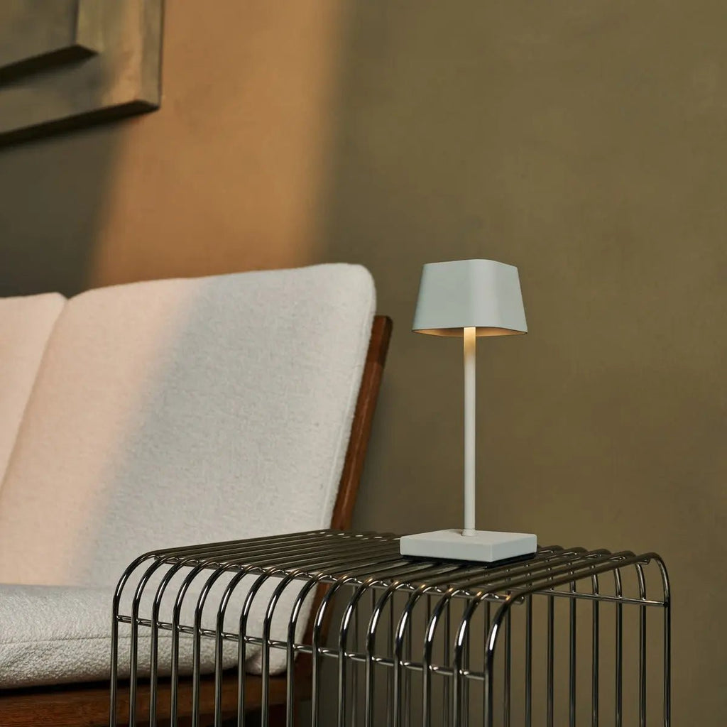 Combi Set Professional | 8 x Sarphati Mini Shadow Grey Rechargeable Table Lamps & 1 x Central Station Charging Station - LUXONAS HOME