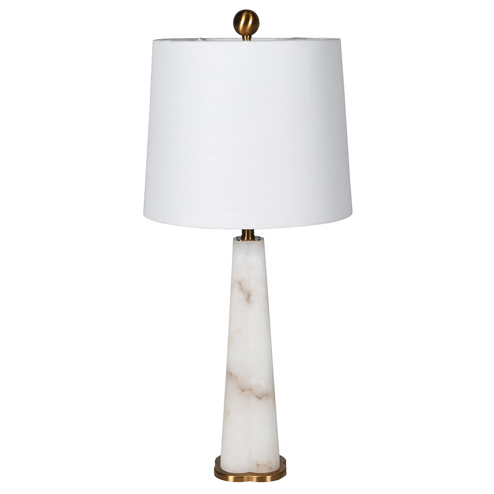 Conical Alabaster Table Lamp - Elegant Lighting for Any Space - LUXONAS