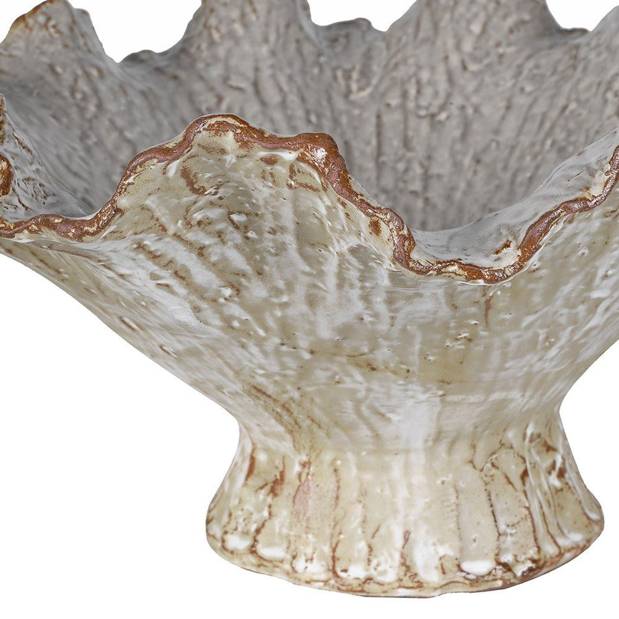 Coral Edge Bowl — Decorative Ceramic Accent
