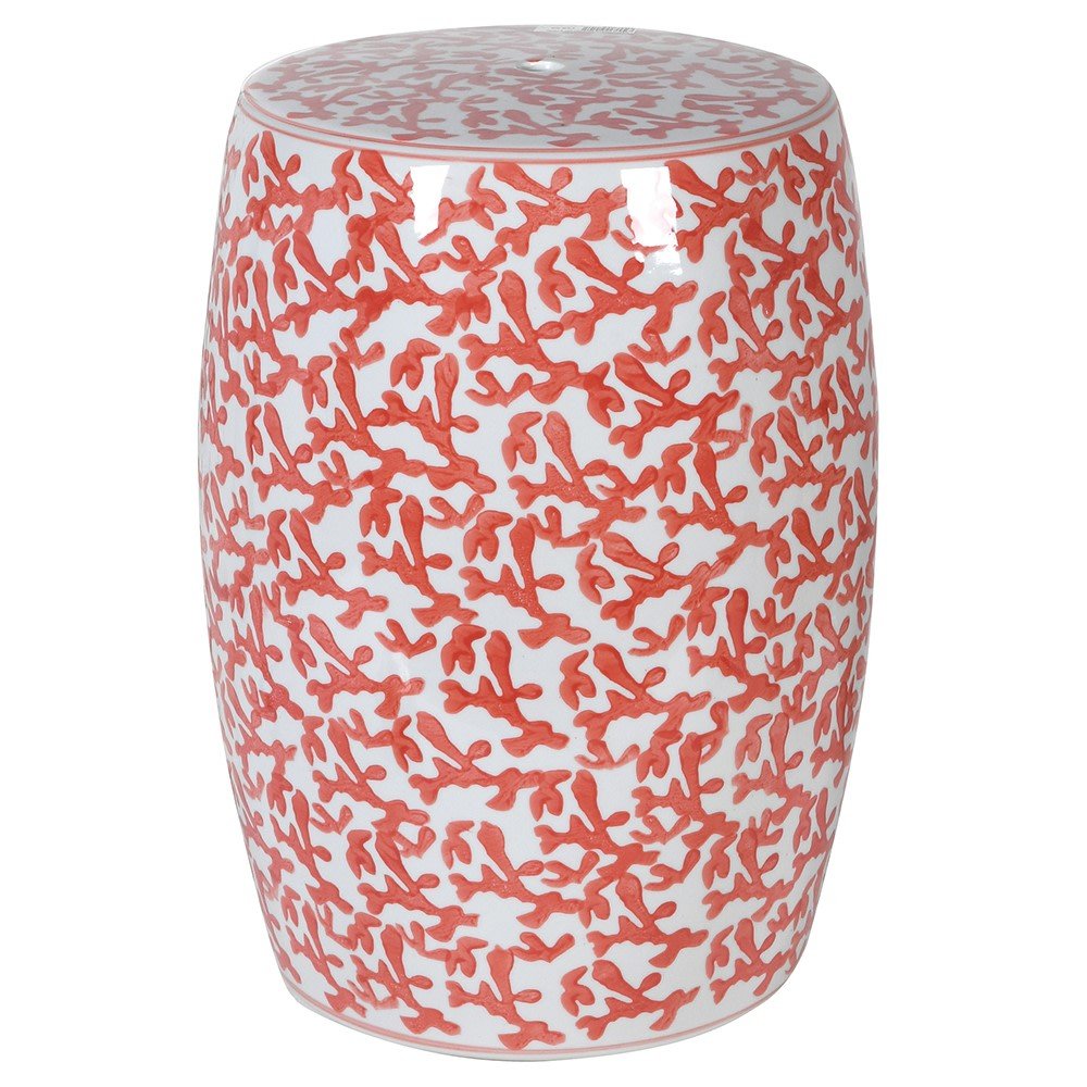 Coral Porcelain Stool