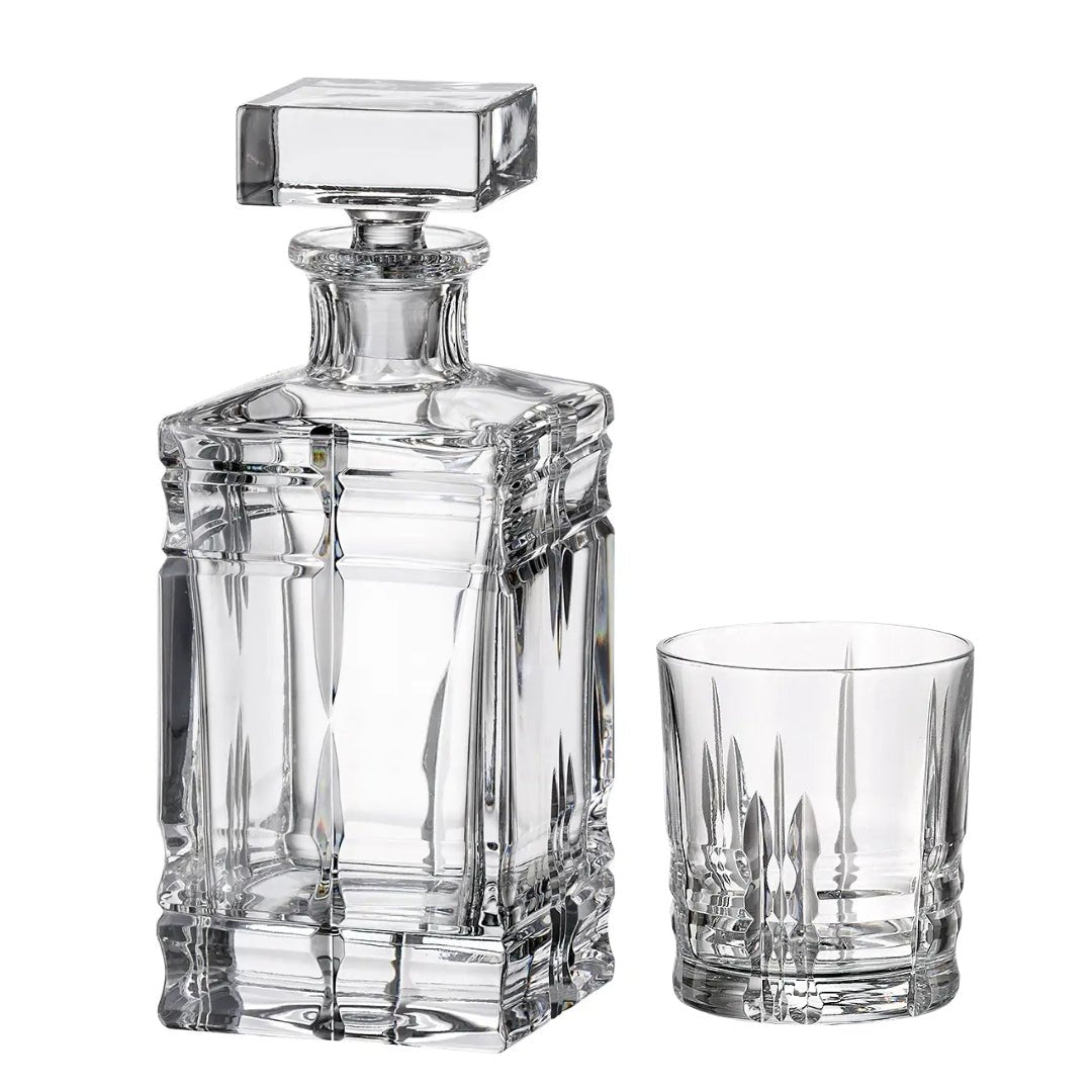 'Corona' Crystal Whisky Set