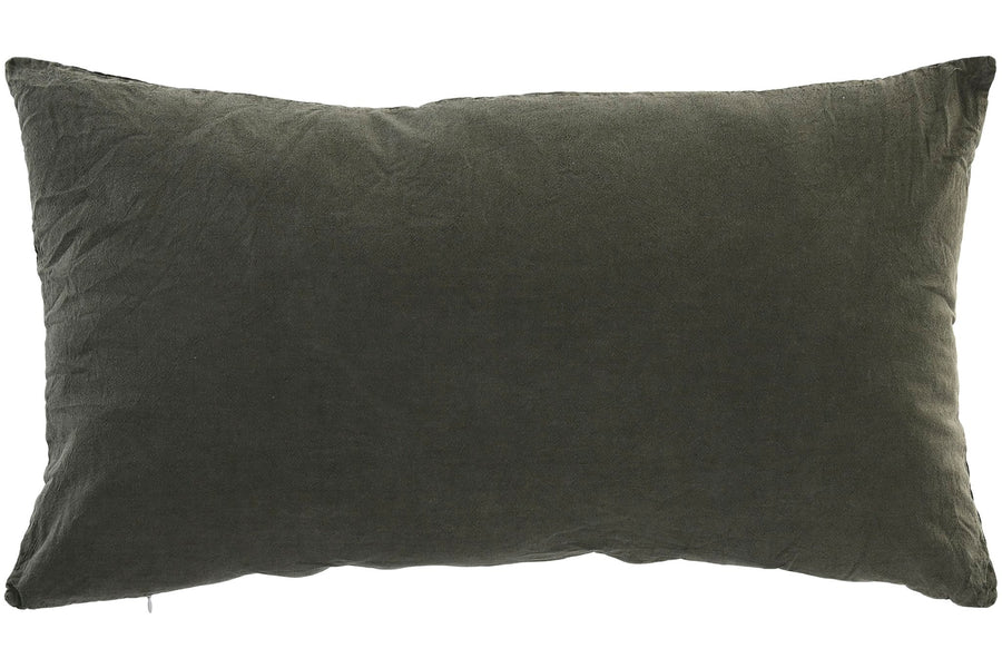 Cotton Bolster Cushion, Green