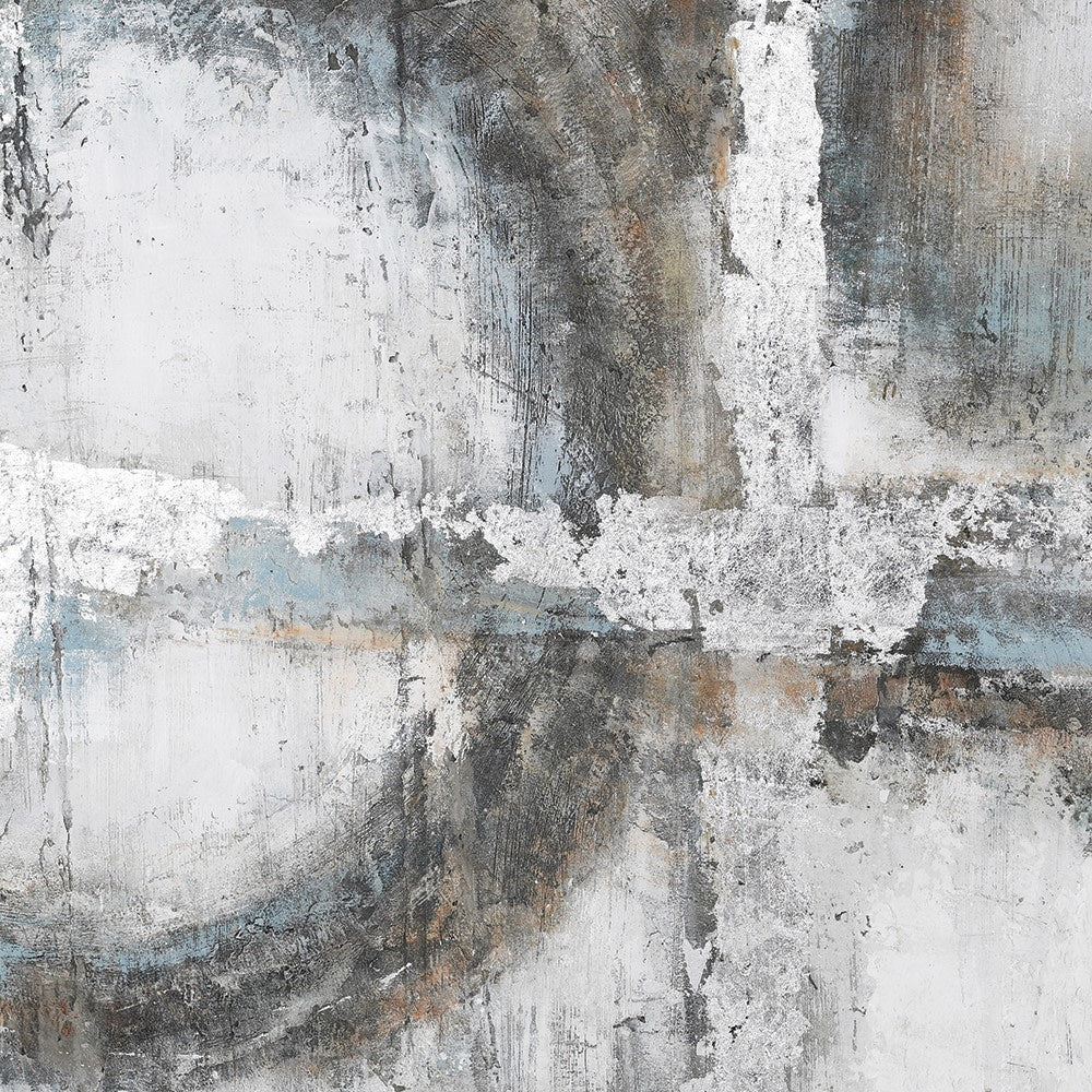 Craquelure Circle Abstract Canvas - LUXONAS