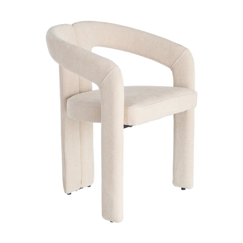 Cream Arch Fabric Chair