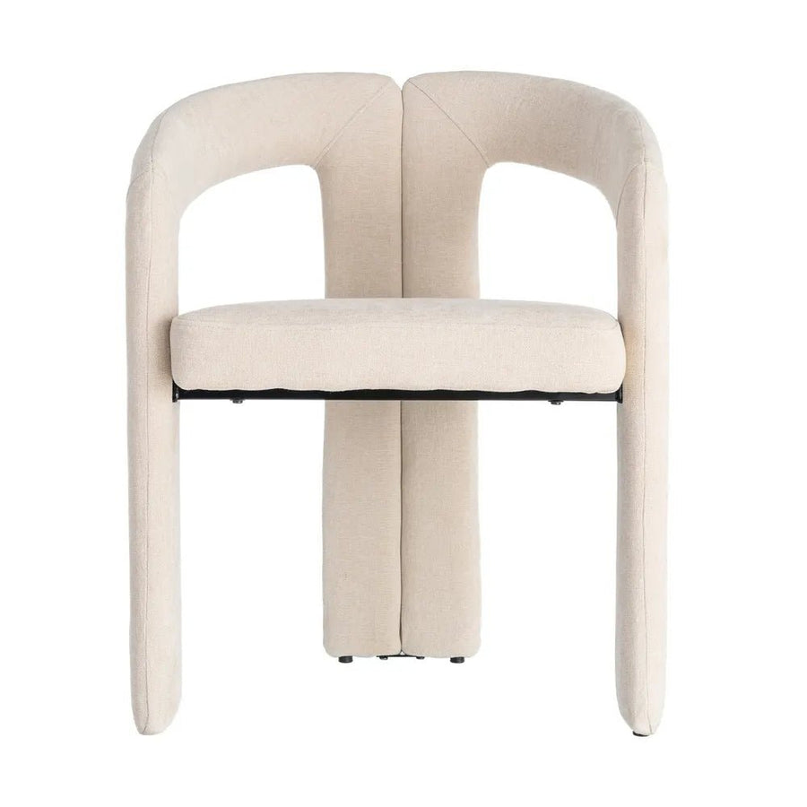 Cream Arch Fabric Chair