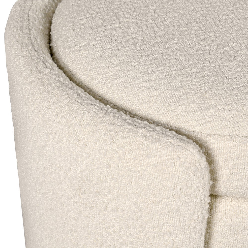 Cream Boucle Storage Bench - LUXONAS