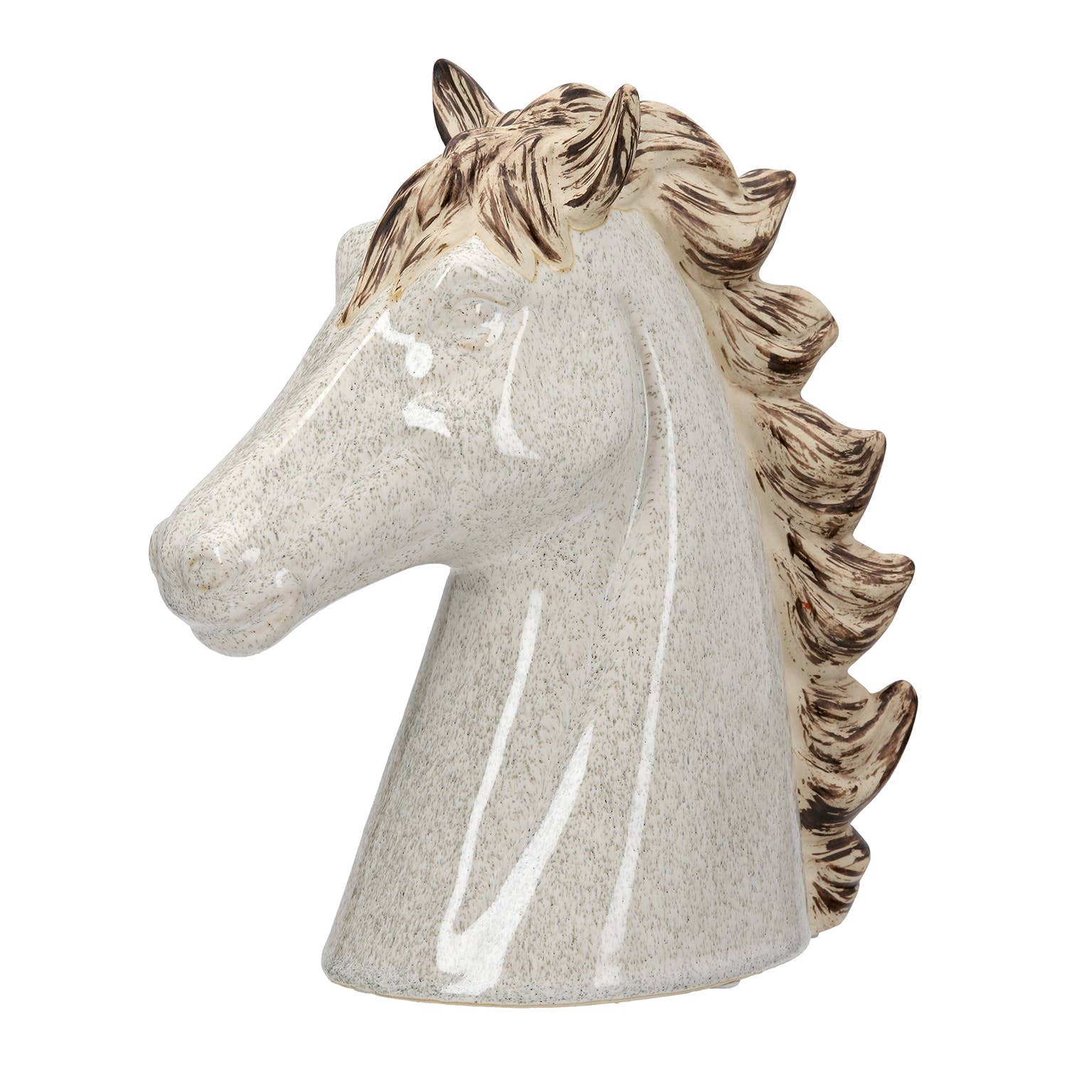 Cream Ceramic Sunny Horse Head - LUXONAS HOME