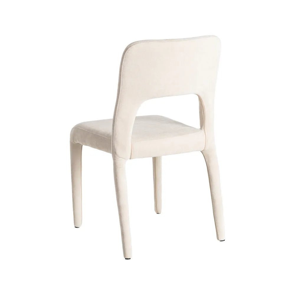 Cream Fabric Dining Chair - LUXONAS