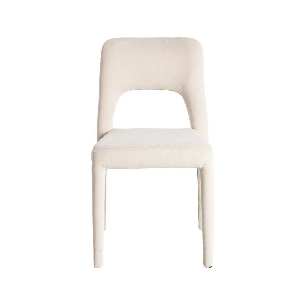 Cream Fabric Dining Chair - LUXONAS