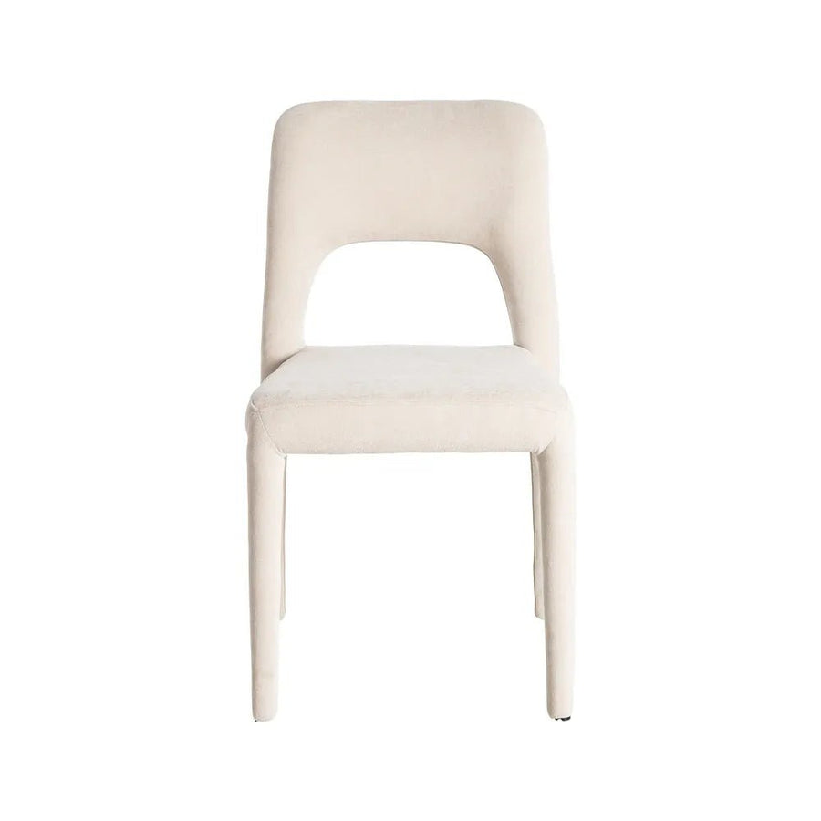Stackable White Fabric Chair