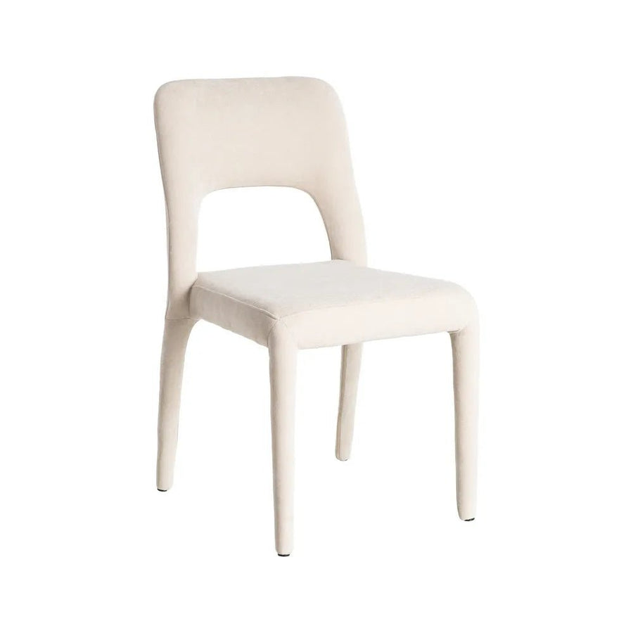 Stackable White Fabric Chair