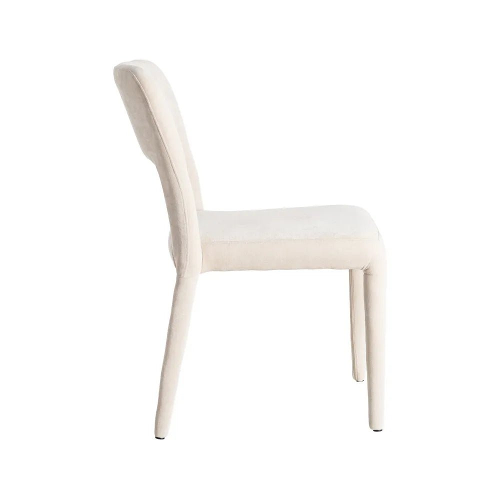 Cream Fabric Dining Chair - LUXONAS