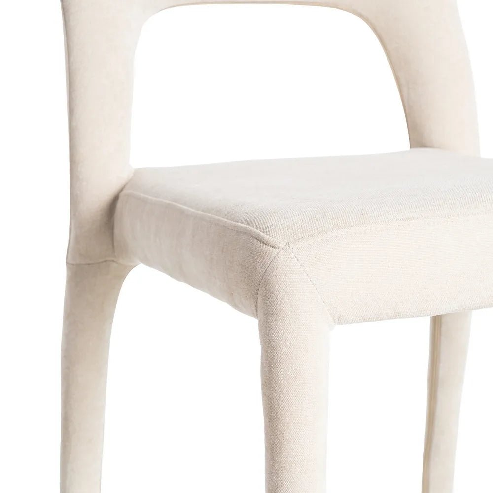 Cream Fabric Dining Chair - LUXONAS