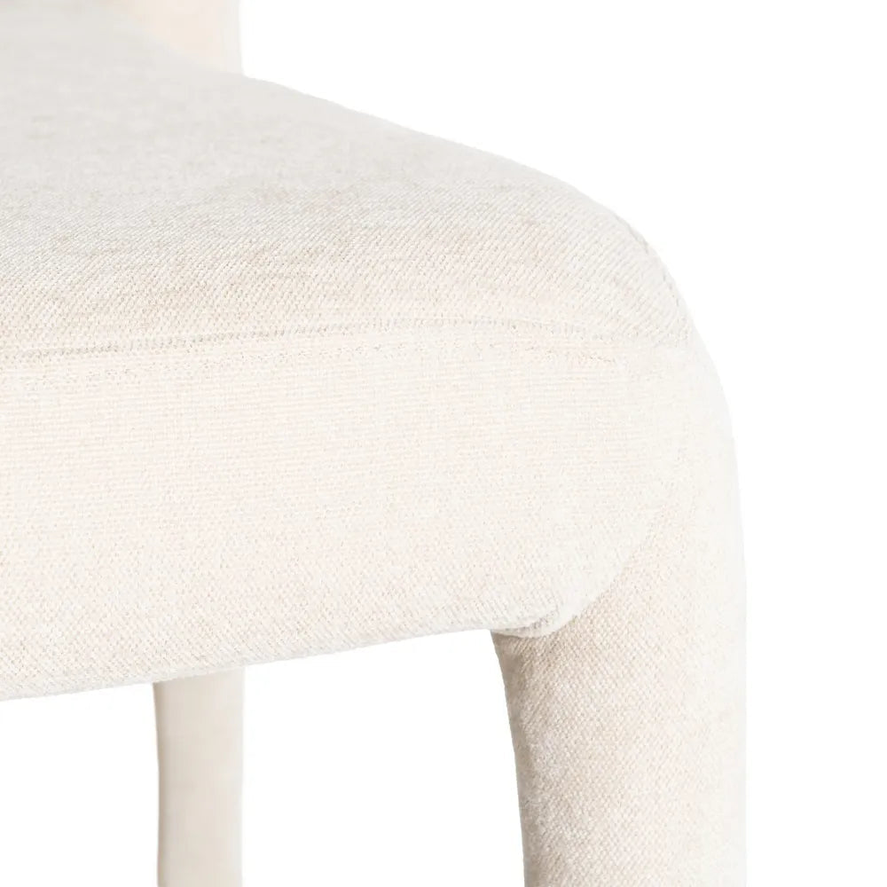 Cream Fabric Dining Chair - LUXONAS