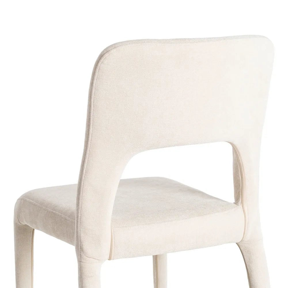 Cream Fabric Dining Chair - LUXONAS