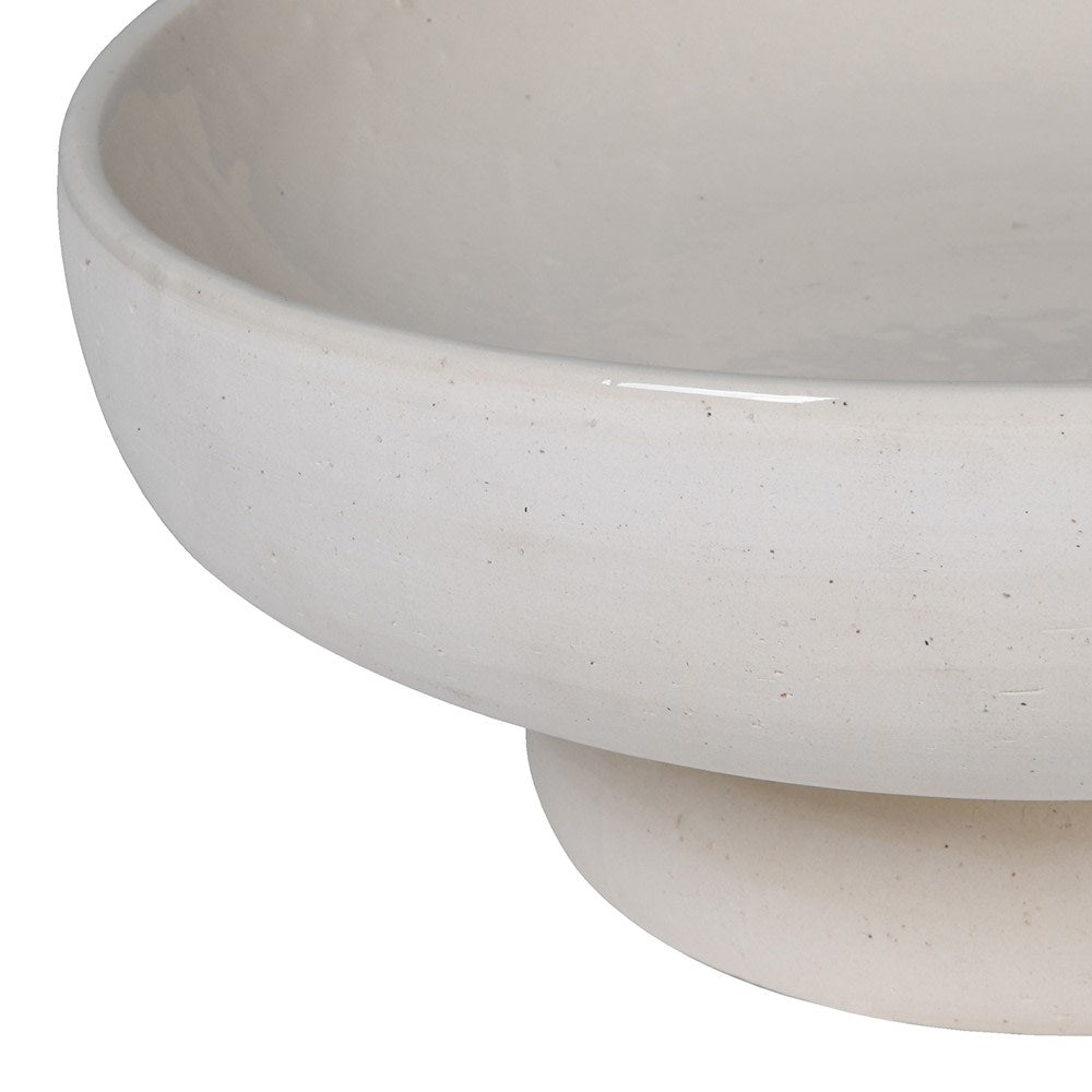 Cream Footed Decor Bowl - LUXONAS