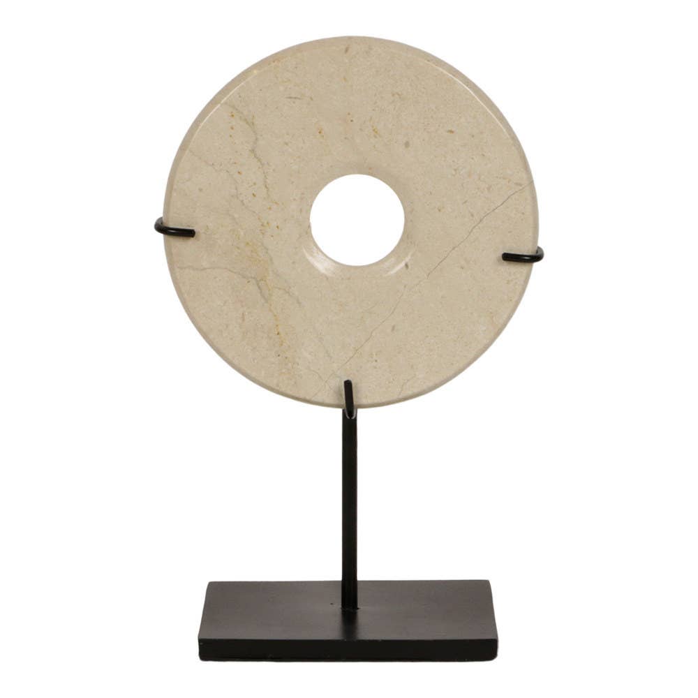 Cream Marble on Metal Stand