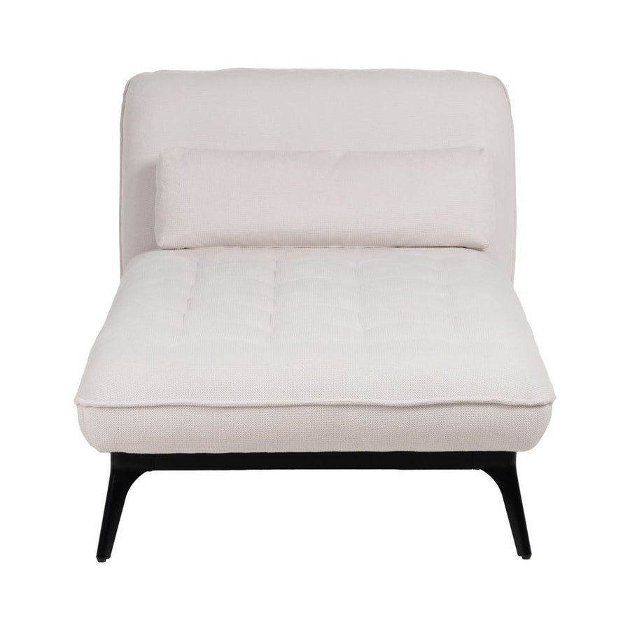 Cream Old Fabric Chaise Lounge