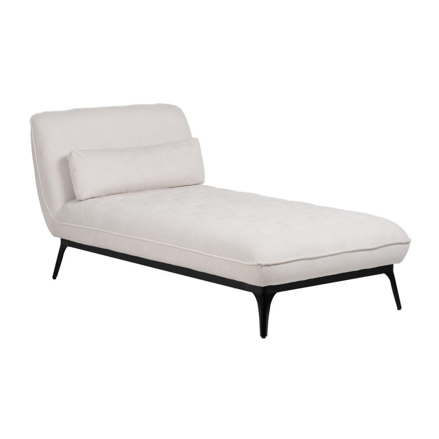 Cream Old Fabric Chaise Lounge