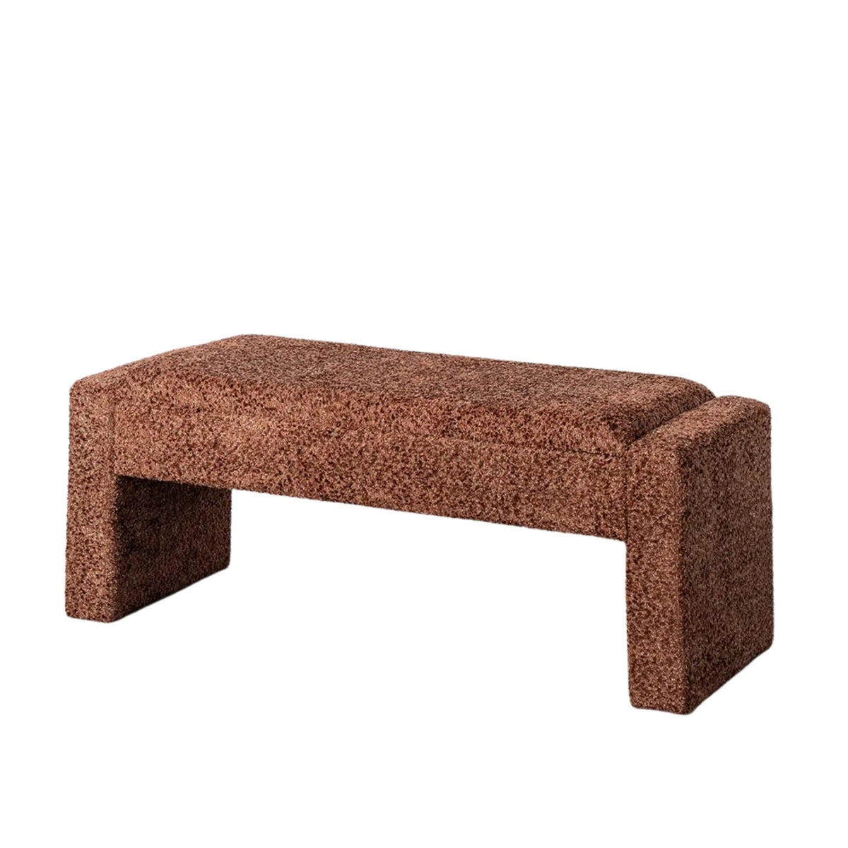 Tile Polyester Upholstered Chest Bench with Storage Compartment