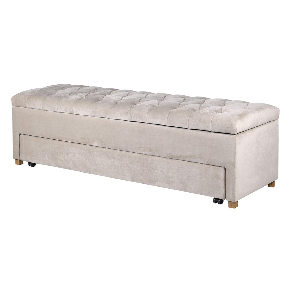 Cream Shoe Storage Bench - LUXONAS