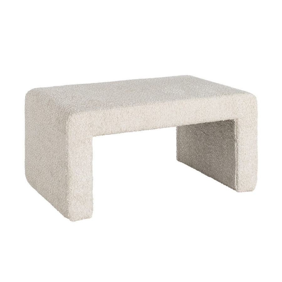 Cream Upholstered Bench Seat