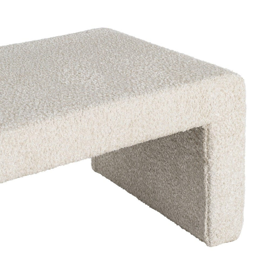 Cream Upholstered Bench Seat