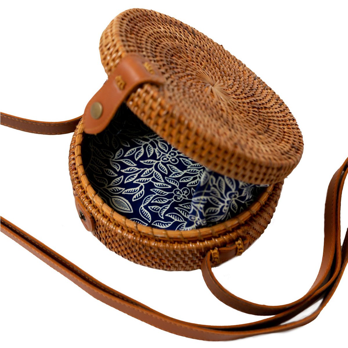 Crossbody Bag | Bali Bag SENJA (Brown) - Made of Rattan - LUXONAS HOME