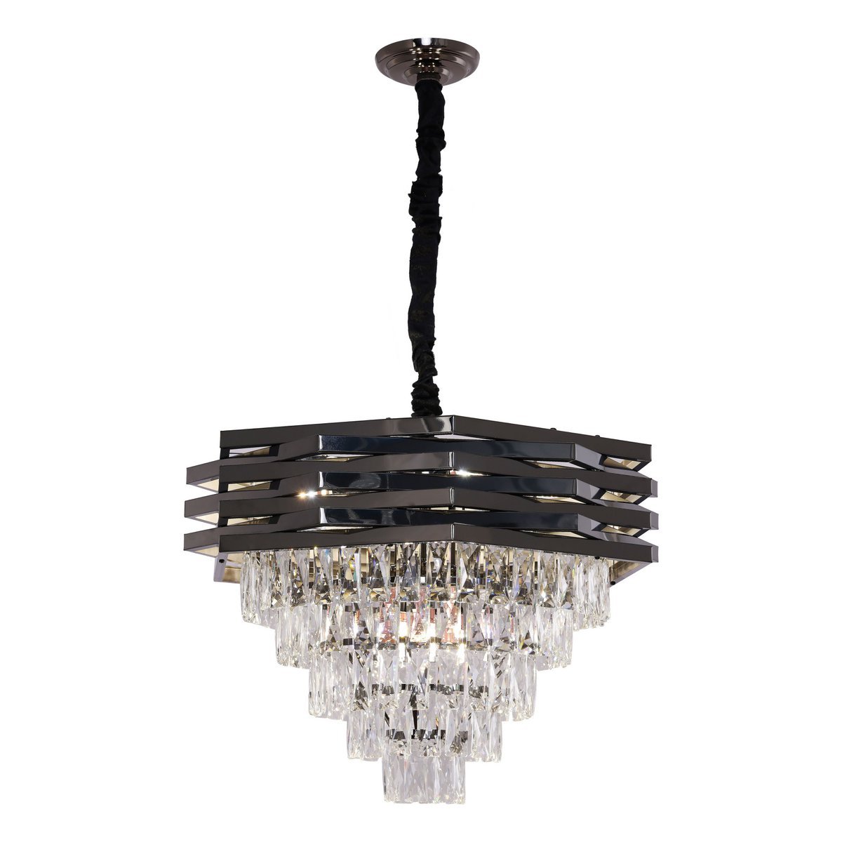 Crystal Black hanging lamp | 60cm - LUXONAS HOME
