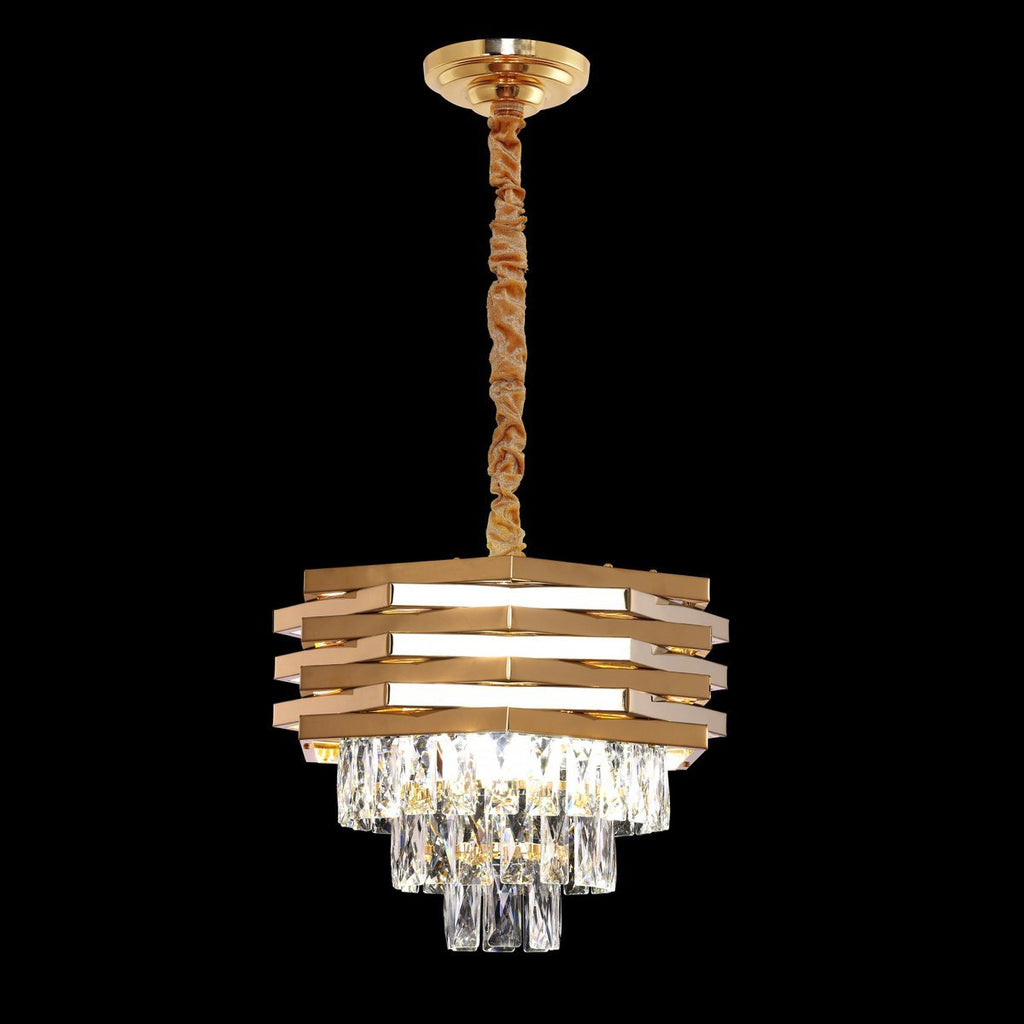 Crystal Gold hanging lamp | 40cm - LUXONAS HOME