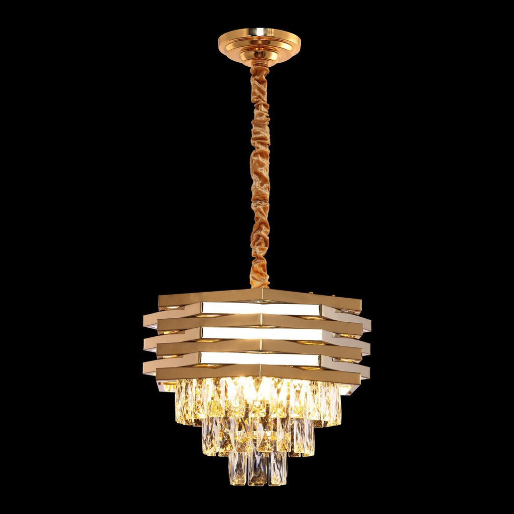Crystal Gold hanging lamp | 40cm - LUXONAS HOME