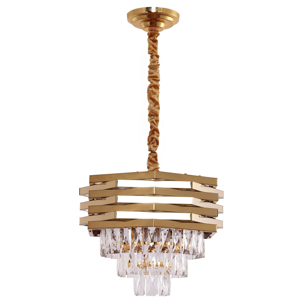 Crystal Gold hanging lamp | 40cm - LUXONAS HOME