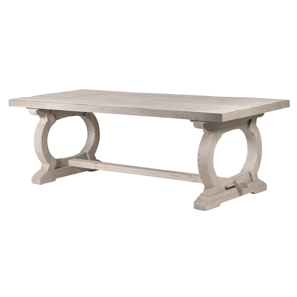Curved Leg Dining Table – Elegant Pine Design for Modern Homes - LUXONAS