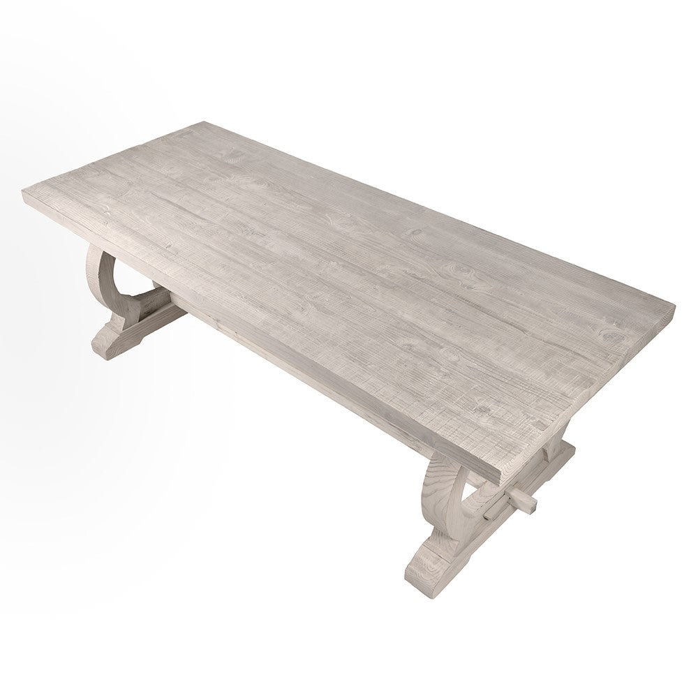 Curved Leg Dining Table – Elegant Pine Design for Modern Homes - LUXONAS