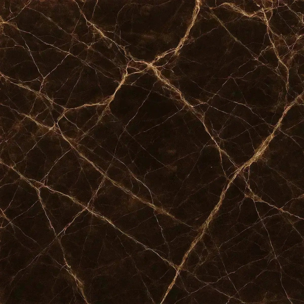 Cuyp Small Brown – Emperador Dark Marble Rechargeable Table Lamp | Authentic, Dimmable & Interchangeable Lampshade - LUXONAS HOME