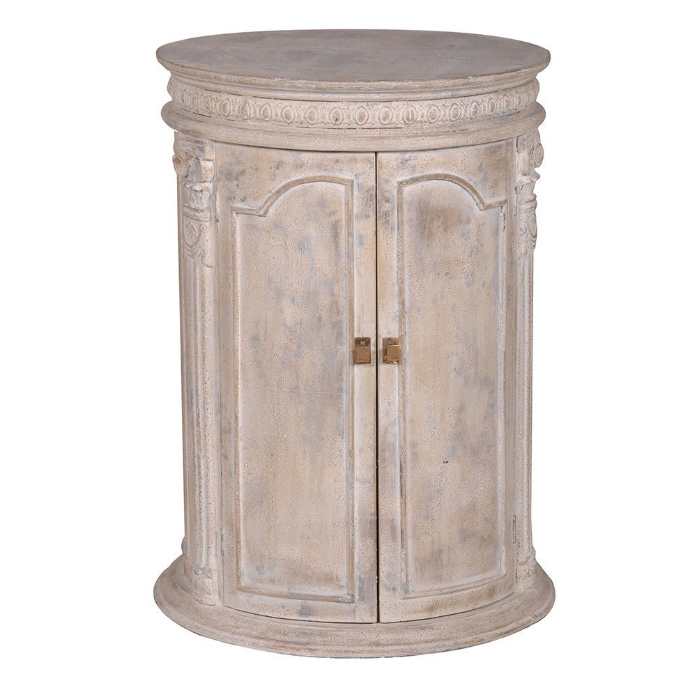 Cylindrical 2 Door Bedside