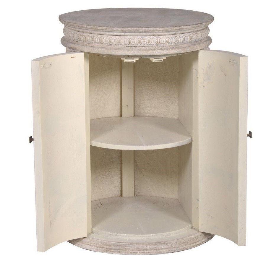 Cylindrical 2 Door Bedside