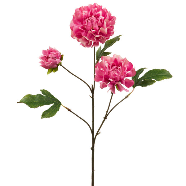 Dahlia Linda Pink Stem - 64cm Faux Floral Accent