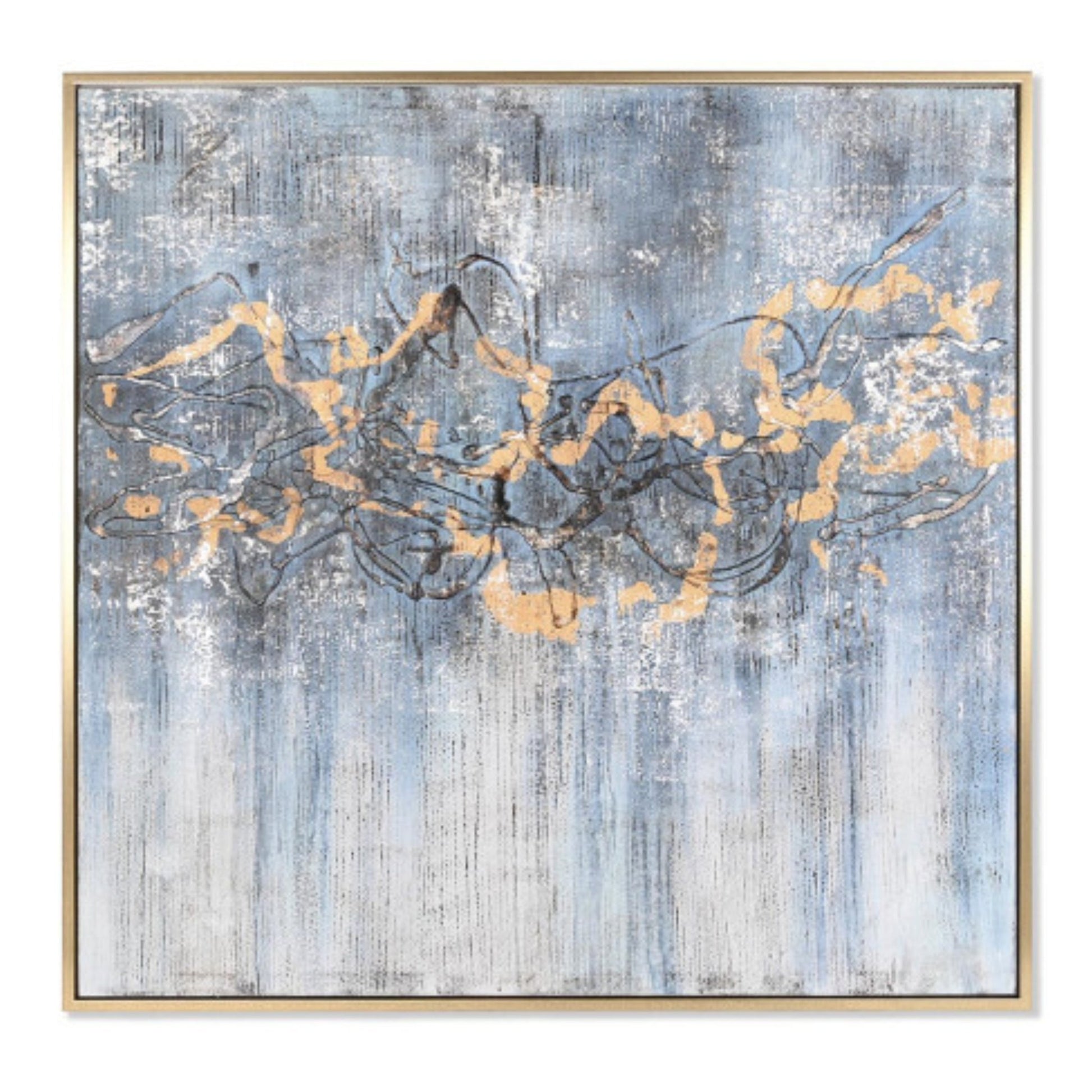 Dark Blue Hues Abstract Picture - LUXONAS