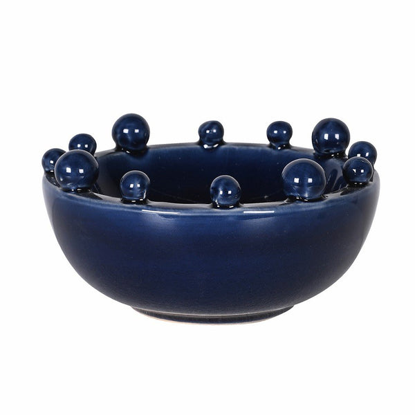 Dark Blue Small Bobble Bowl – Elegant Stoneware Dining
