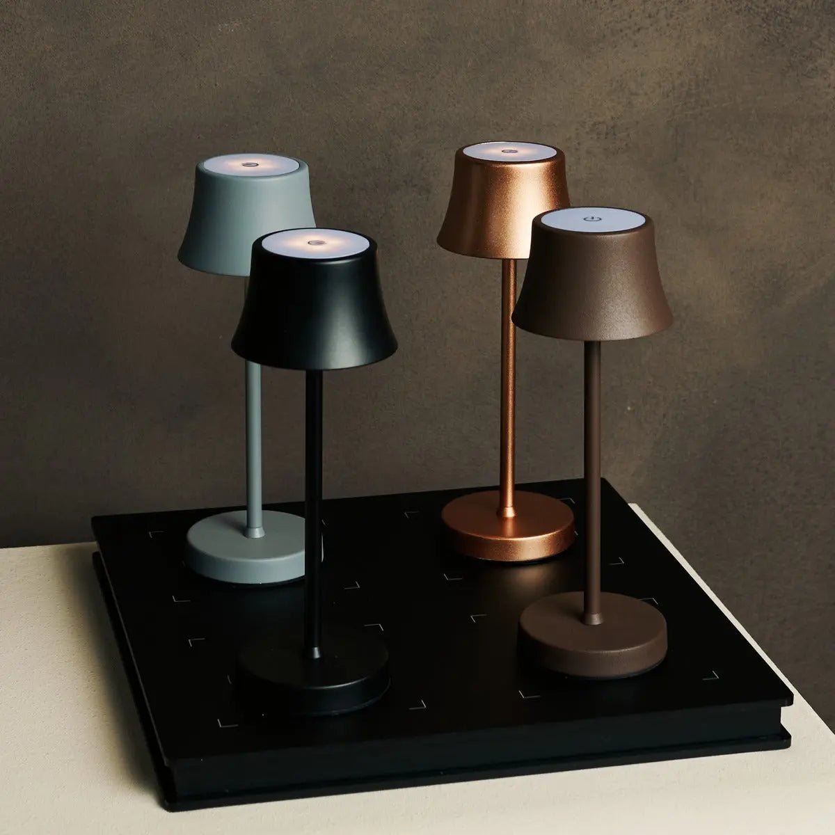 De Pijp Mini Copper Rechargeable Table Lamp | Wireless Charging & Dimmable - LUXONAS HOME