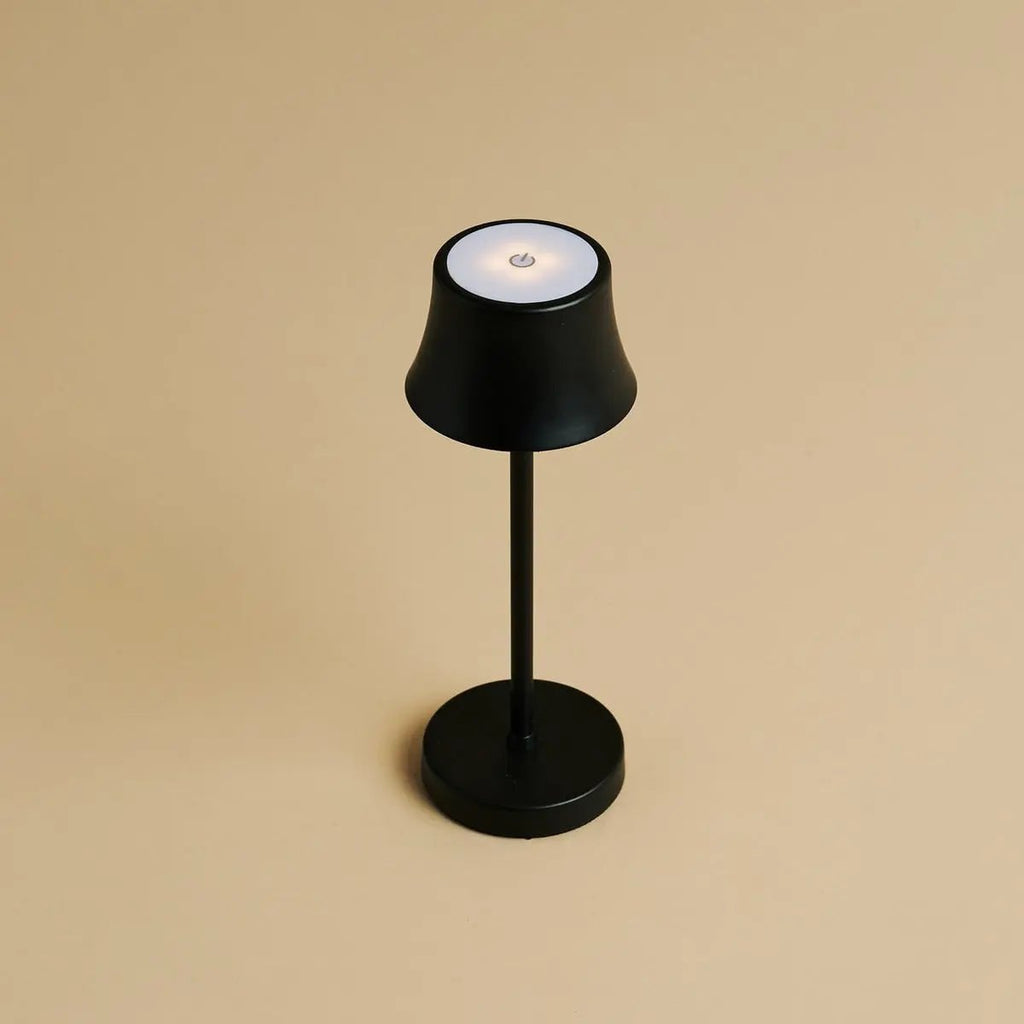 De Pijp Mini Midnight Black Rechargeable Table Lamp | Wireless Charging & Dimmable - LUXONAS HOME