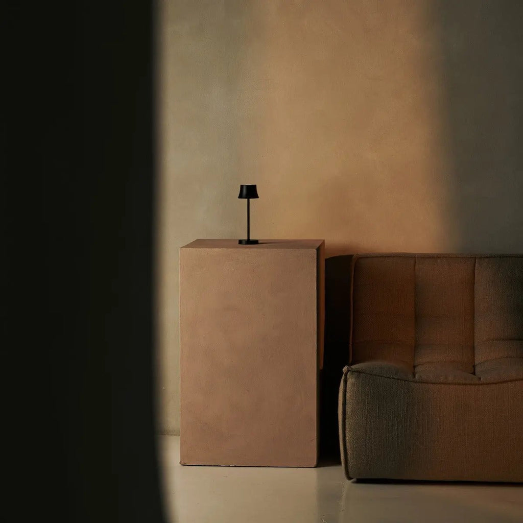 De Pijp Mini Midnight Black Rechargeable Table Lamp | Wireless Charging & Dimmable - LUXONAS HOME