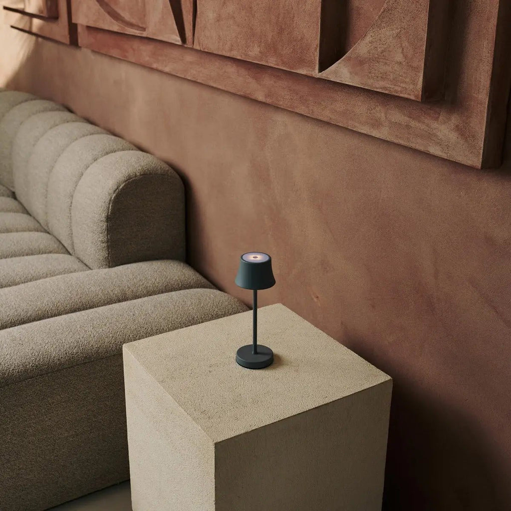De Pijp Mini Mouse Grey Rechargeable Table Lamp | Wireless Charging & Dimmable - LUXONAS HOME