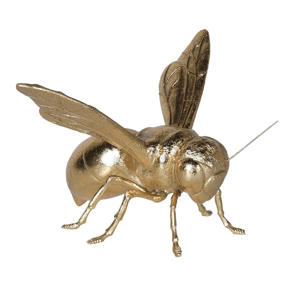 Decorative Gold Bee Figurine Made of Polyresin - LUXONAS HOME
