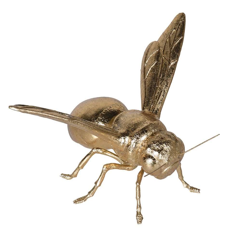 Decorative Gold Bee Figurine Made of Polyresin - LUXONAS HOME