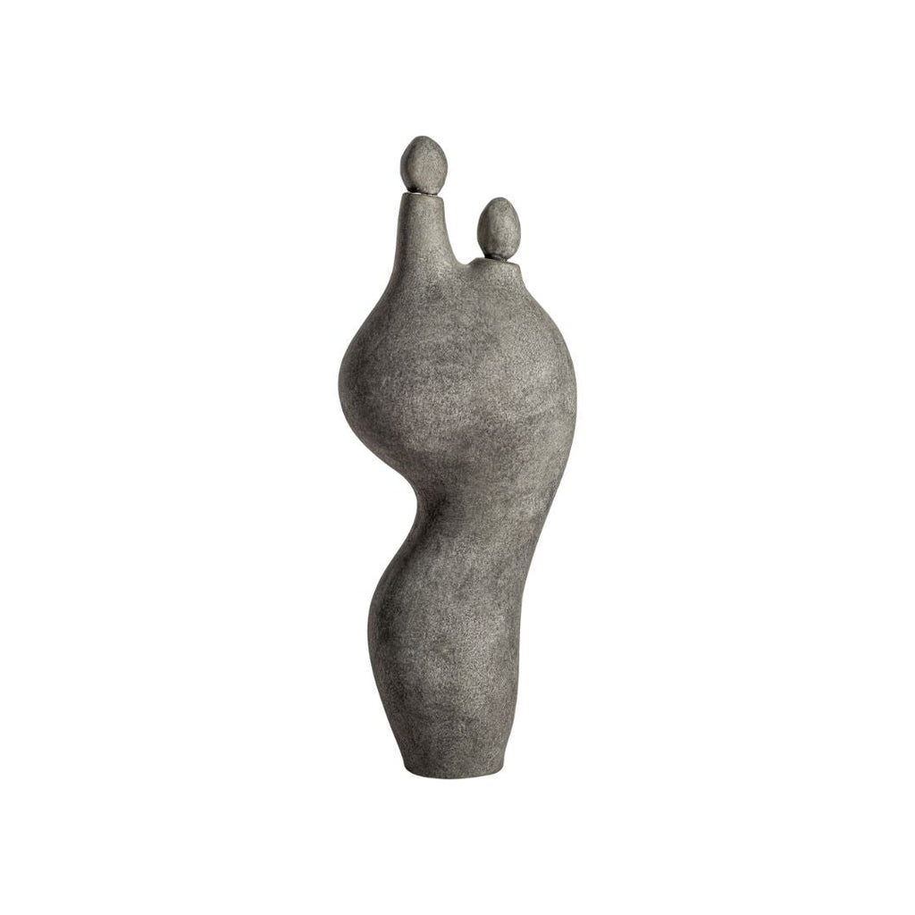 Dekha Deco Figure - Grey Ceramic Decorative Sculpture - LUXONAS