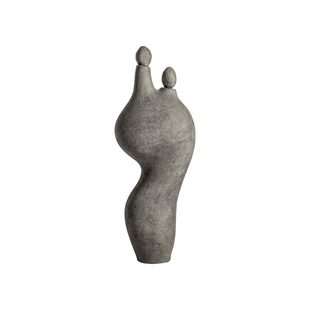 Dekha Deco Figure - Grey Ceramic Decorative Sculpture - LUXONAS