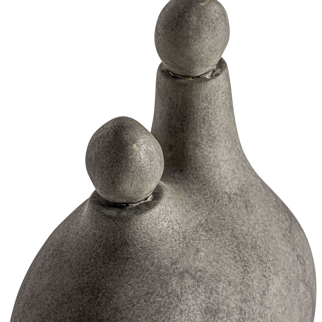 Dekha Deco Figure - Grey Ceramic Decorative Sculpture - LUXONAS